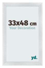 Marco de Fotos 33x48cm Plateado Negro Barrido MDF Pisa Delantera Tamano | Yourdecoration.es