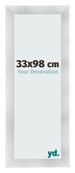 Marco de Fotos 33x98cm Aluminio Cepillado MDF Pisa Delantera Tamano | Yourdecoration.es