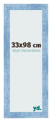Marco de Fotos 33x98cm Claro Azul Barrido MDF Pisa Delantera Tamano | Yourdecoration.es
