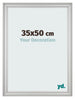 Marco de Fotos 35x50cm Plateado Mate MDF Lazio Delantera Tamano | Yourdecoration.es