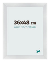 Marco de Fotos 36x48cm Plateado Negro Barrido MDF Pisa Delantera Tamano | Yourdecoration.es