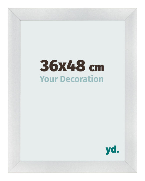 Marco de Fotos 36x48cm Plateado Negro Barrido MDF Pisa Delantera Tamano | Yourdecoration.es