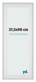 Marco de Fotos 37 5x98cm Blanco Barrido MDF Lazio Delantera Tamano | Yourdecoration.es