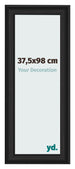 Marco de Fotos 37 5x98cm Negro Grano De Madera MDF Lazio Delantera Tamano | Yourdecoration.es