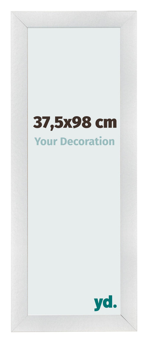 Marco de Fotos 37 5x98cm Plateado Negro Barrido MDF Pisa Delantera Tamano | Yourdecoration.es