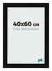 Marco de Fotos 40x60cm Negro Plateado Pulido MDF Pisa Delantera Tamano | Yourdecoration.es
