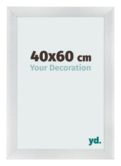 Marco de Fotos 40x60cm Plateado Negro Barrido MDF Pisa Delantera Tamano | Yourdecoration.es