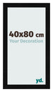 Marco de Fotos 40x80cm Negro Plateado Pulido MDF Pisa Delantera Tamano | Yourdecoration.es