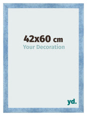 Marco de Fotos 42x60cm Claro Azul Barrido MDF Pisa Delantera Tamano | Yourdecoration.es