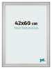 Marco de Fotos 42x60cm Plateado Mate MDF Lazio Delantera Tamano | Yourdecoration.es