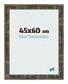 Marco de Fotos 45x60cm Azul Y Dorado Fusionado MDF Pisa Delantera Tamano | Yourdecoration.es
