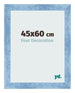 Marco de Fotos 45x60cm Claro Azul Barrido MDF Pisa Delantera Tamano | Yourdecoration.es
