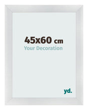 Marco de Fotos 45x60cm Plateado Negro Barrido MDF Pisa Delantera Tamano | Yourdecoration.es