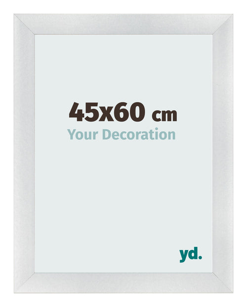 Marco de Fotos 45x60cm Plateado Negro Barrido MDF Pisa Delantera Tamano | Yourdecoration.es