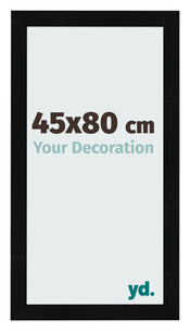 Marco de Fotos 45x80cm Negro Plateado Pulido MDF Pisa Delantera Tamano | Yourdecoration.es