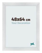 Marco de Fotos 48x64cm Plateado Negro Barrido MDF Pisa Delantera Tamano | Yourdecoration.es