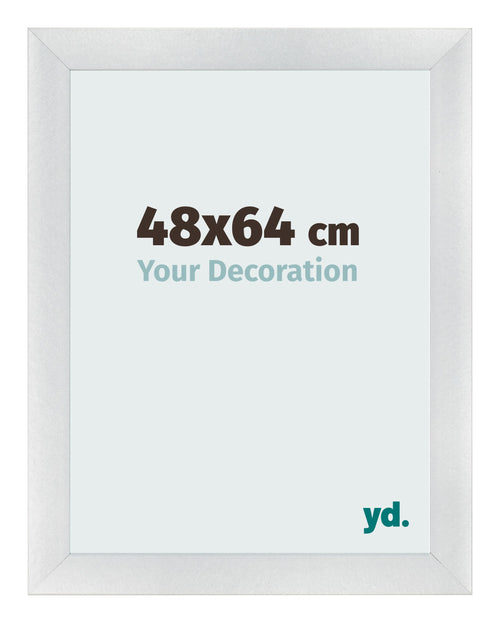 Marco de Fotos 48x64cm Plateado Negro Barrido MDF Pisa Delantera Tamano | Yourdecoration.es