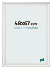 Marco de Fotos 48x67cm Blanco Barrido MDF Lazio Delantera Tamano | Yourdecoration.es