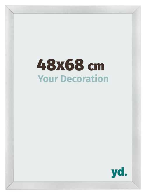 Marco de Fotos 48x68cm Plateado Negro Barrido MDF Pisa Delantera Tamano | Yourdecoration.es
