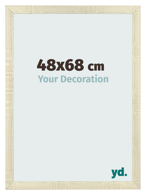 Marco de Fotos 48x68cm Roble Sonoma MDF Pisa Delantera Tamano | Yourdecoration.es