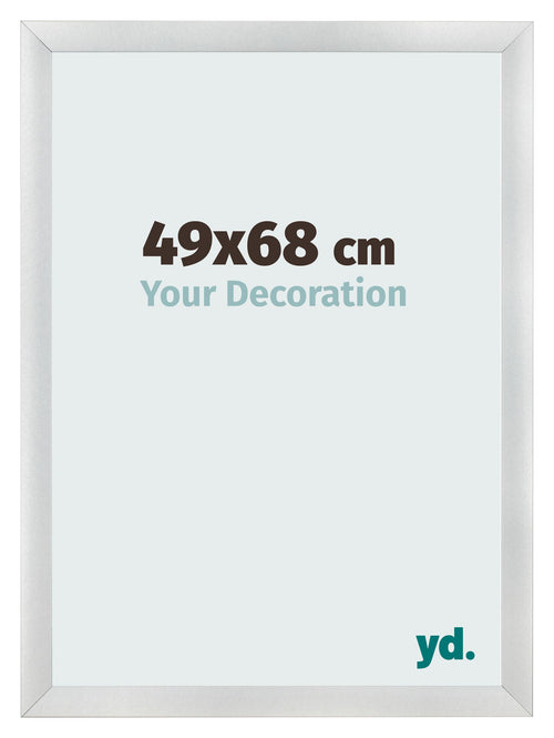 Marco de Fotos 49x68cm Plateado Negro Barrido MDF Pisa Delantera Tamano | Yourdecoration.es