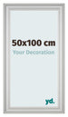 Marco de Fotos 50x100cm Plateado Mate MDF Lazio Delantera Tamano | Yourdecoration.es