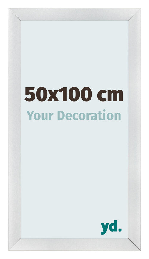 Marco de Fotos 50x100cm Plateado Negro Barrido MDF Pisa Delantera Tamano | Yourdecoration.es