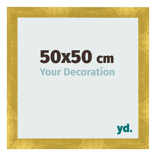 Marco de Fotos 50x50cm Dorado Vintage MDF Pisa Delantera Tamano | Yourdecoration.es