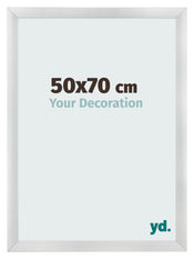 Marco de Fotos 50x70cm Plateado Negro Barrido MDF Pisa Delantera Tamano | Yourdecoration.es