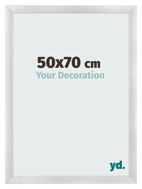 Marco de Fotos 50x70cm Plateado Negro Barrido MDF Pisa Delantera Tamano | Yourdecoration.es