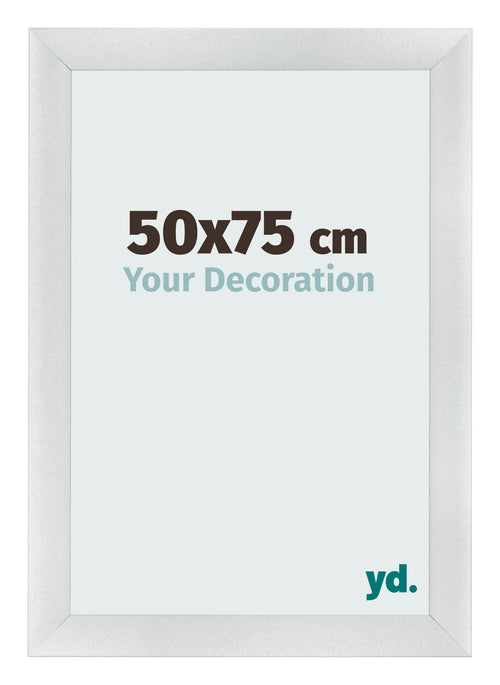 Marco de Fotos 50x75cm Plateado Negro Barrido MDF Pisa Delantera Tamano | Yourdecoration.es