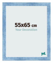 Marco de Fotos 55x65cm Claro Azul Barrido MDF Pisa Delantera Tamano | Yourdecoration.es