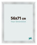 Marco de Fotos 56x71cm Aluminio Cepillado MDF Pisa Delantera Tamano | Yourdecoration.es