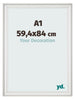 Marco de Fotos 59 4x84cm A1 Blanco Barrido MDF Lazio Delantera Tamano | Yourdecoration.es