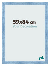 Marco de Fotos 59x84cm Claro Azul Barrido MDF Pisa Delantera Tamano | Yourdecoration.es