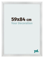 Marco de Fotos 59x84cm Plateado Negro Barrido MDF Pisa Delantera Tamano | Yourdecoration.es