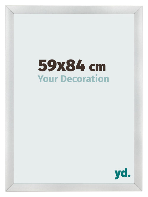 Marco de Fotos 59x84cm Plateado Negro Barrido MDF Pisa Delantera Tamano | Yourdecoration.es