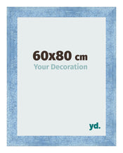 Marco de Fotos 60x80cm Claro Azul Barrido MDF Pisa Delantera Tamano | Yourdecoration.es