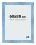 Marco de Fotos 60x80cm Claro Azul Barrido MDF Pisa Delantera Tamano | Yourdecoration.es