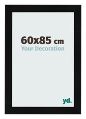 Marco de Fotos 60x85cm Negro Plateado Pulido MDF Pisa Delantera Tamano | Yourdecoration.es