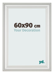 Marco de Fotos 60x90cm Blanco Barrido MDF Lazio Delantera Tamano | Yourdecoration.es