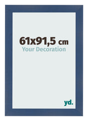 Marco de Fotos 61x91 5cm Azul Oscuro Barrido MDF Pisa Delantera Tamano | Yourdecoration.es