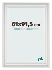 Marco de Fotos 61x91 5cm Blanco Barrido MDF Lazio Delantera Tamano | Yourdecoration.es