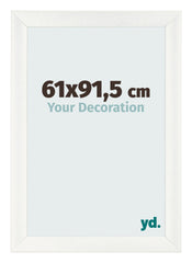 Marco de Fotos 61x91 5cm Blanco Vintage MDF Pisa Delantera Tamano | Yourdecoration.es