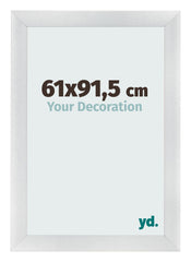 Marco de Fotos 61x91 5cm Plateado Negro Barrido MDF Pisa Delantera Tamano | Yourdecoration.es