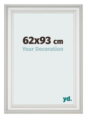 Marco de Fotos 62x93cm Blanco Barrido MDF Lazio Delantera Tamano | Yourdecoration.es