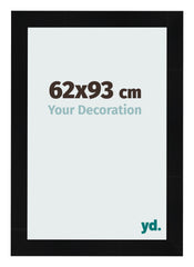 Marco de Fotos 62x93cm Negro Plateado Pulido MDF Pisa Delantera Tamano | Yourdecoration.es