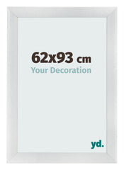 Marco de Fotos 62x93cm Plateado Negro Barrido MDF Pisa Delantera Tamano | Yourdecoration.es