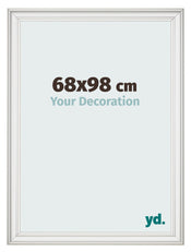 Marco de Fotos 68x98cm Blanco Barrido MDF Lazio Delantera Tamano | Yourdecoration.es