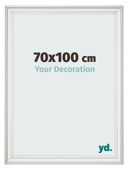 Marco de Fotos 70x100cm Blanco Barrido MDF Lazio Delantera Tamano | Yourdecoration.es